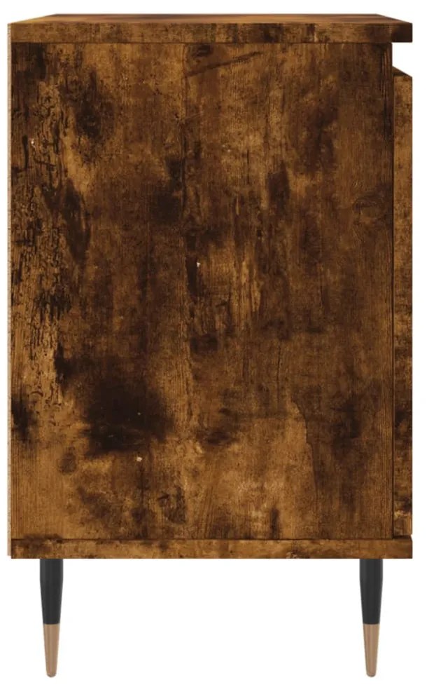 2 db füstös tölgy színű szerelt fa éjjeliszekrény 40x30x50 cm