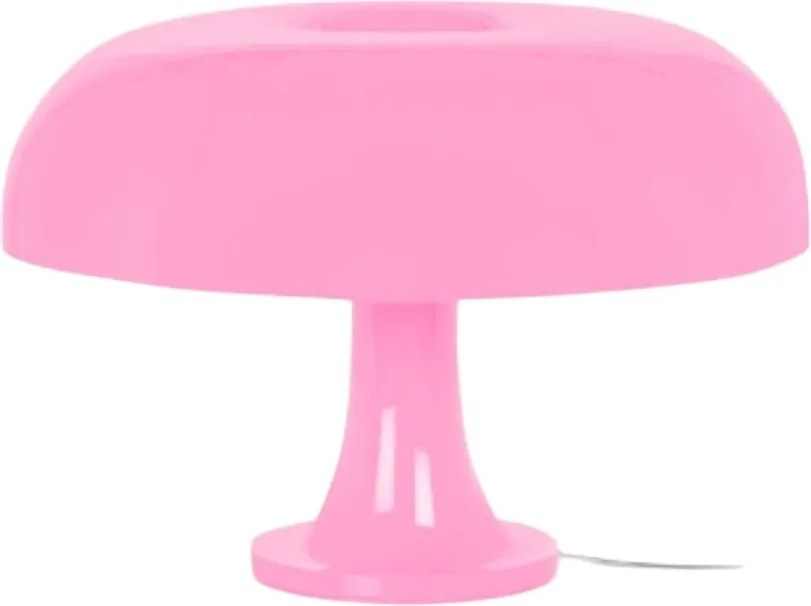 Baladais Asztali Gomba Alakú Lámpa Rózsaszín Retro