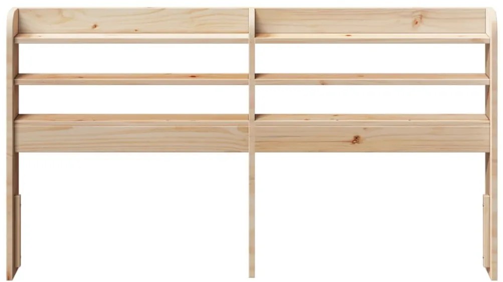 tömör fenyőfa fejtámla polcokkal 160 cm