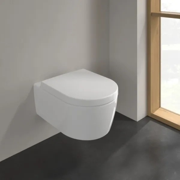 Villeroy & Boch 5656HRR1 - AVENTO SoftClose ülőkével, függesztett WC, kerámia/fehér