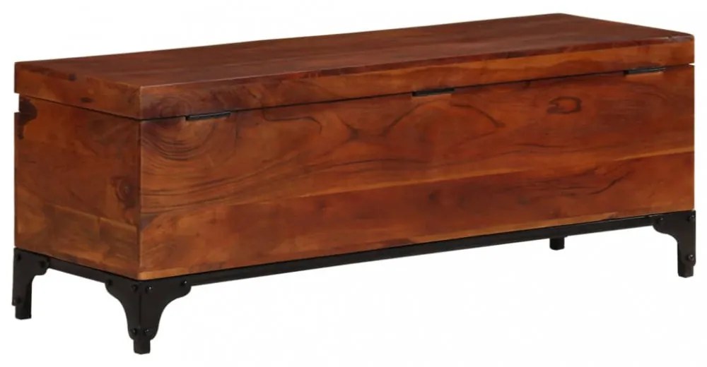 tömör akácfa tárolóláda 110 x 35 x 41 cm
