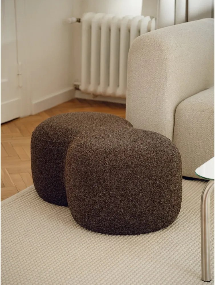 Sötétbarna buklé puff Umbo – noo.ma