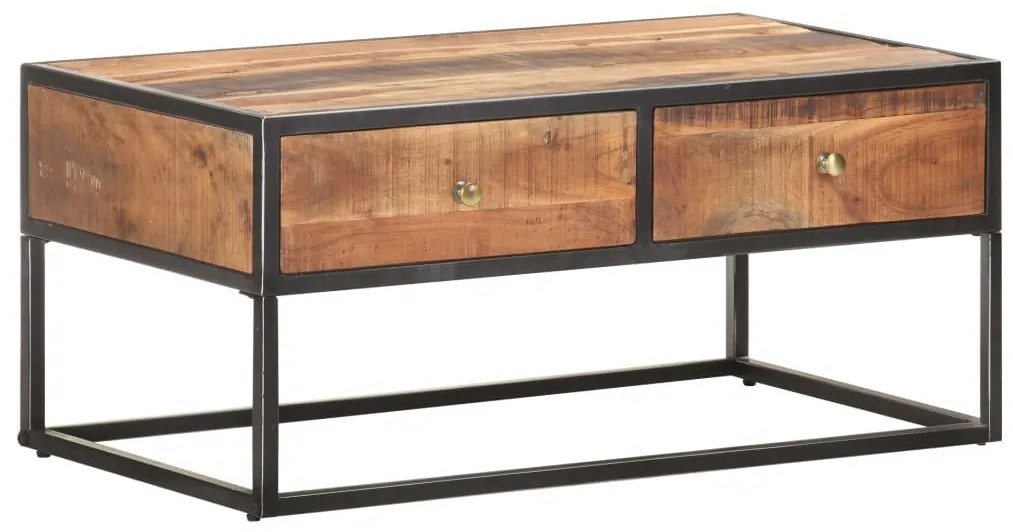 nyers akácfa dohányzóasztal 90 x 50 x 40 cm