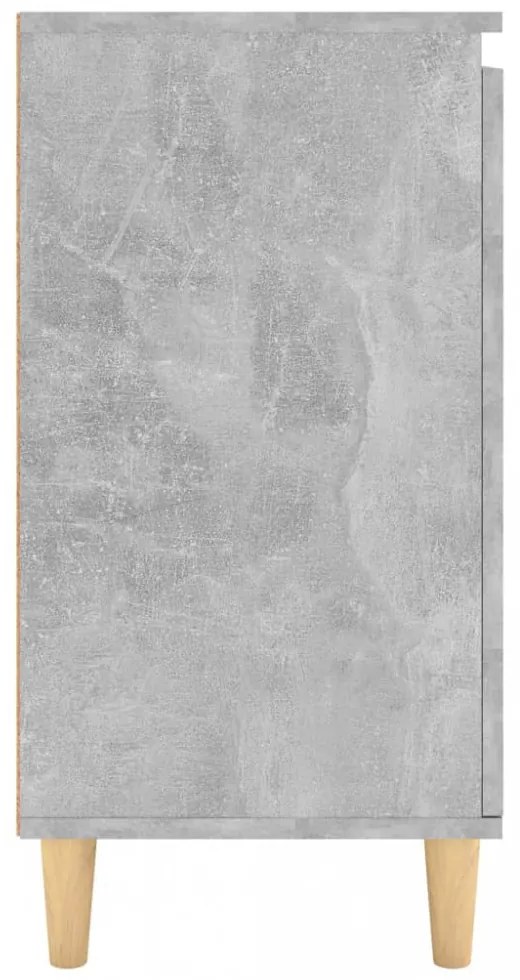 betonszürke szerelt fa tálalószekrény falábakkal 60x35x70 cm