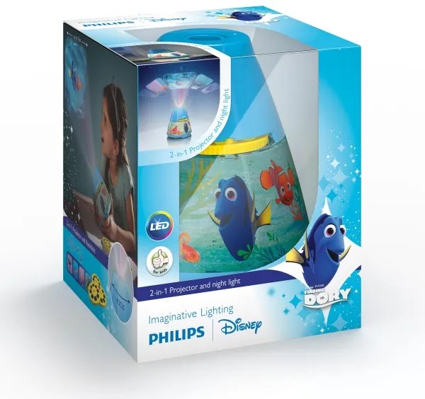Philips 71769/90/16 - LED Gyerek projektor DISNEY DORY LED/0,1W/3xAAA