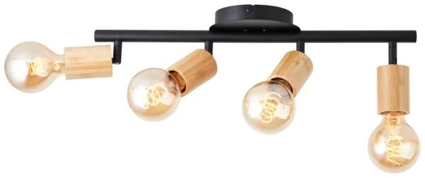 Brilliant - bambusz spotlámpa, 4x E27 foglalat, max. 28 W, 230 V