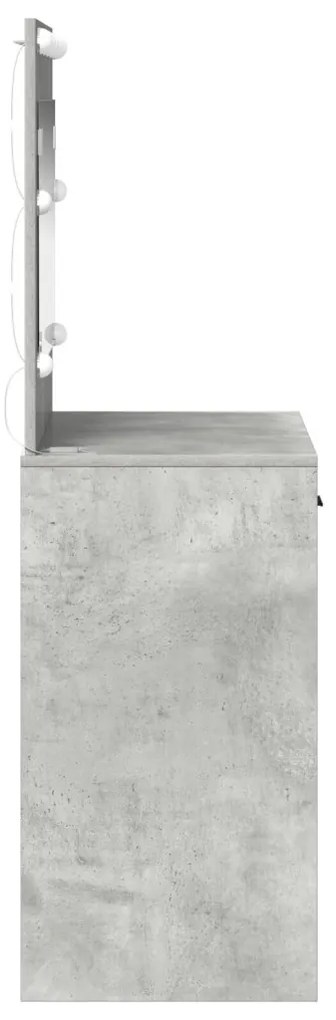 Sminktükör LED világítással Beton szürke 78,5x41x135 cm
