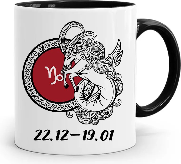 Csillagjegyek Csillagjegy Bögre Fekete Bak fényképes nyomtatással