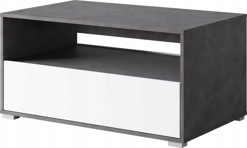 Dohányzóasztal Nairobi II 90 cm matt/fehér, téglalap alakú