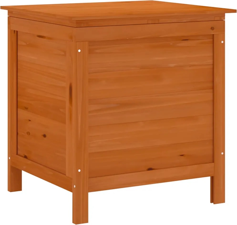 vidaXL barna tömör fenyőfa kerti tárolóláda 50x49x56,5 cm