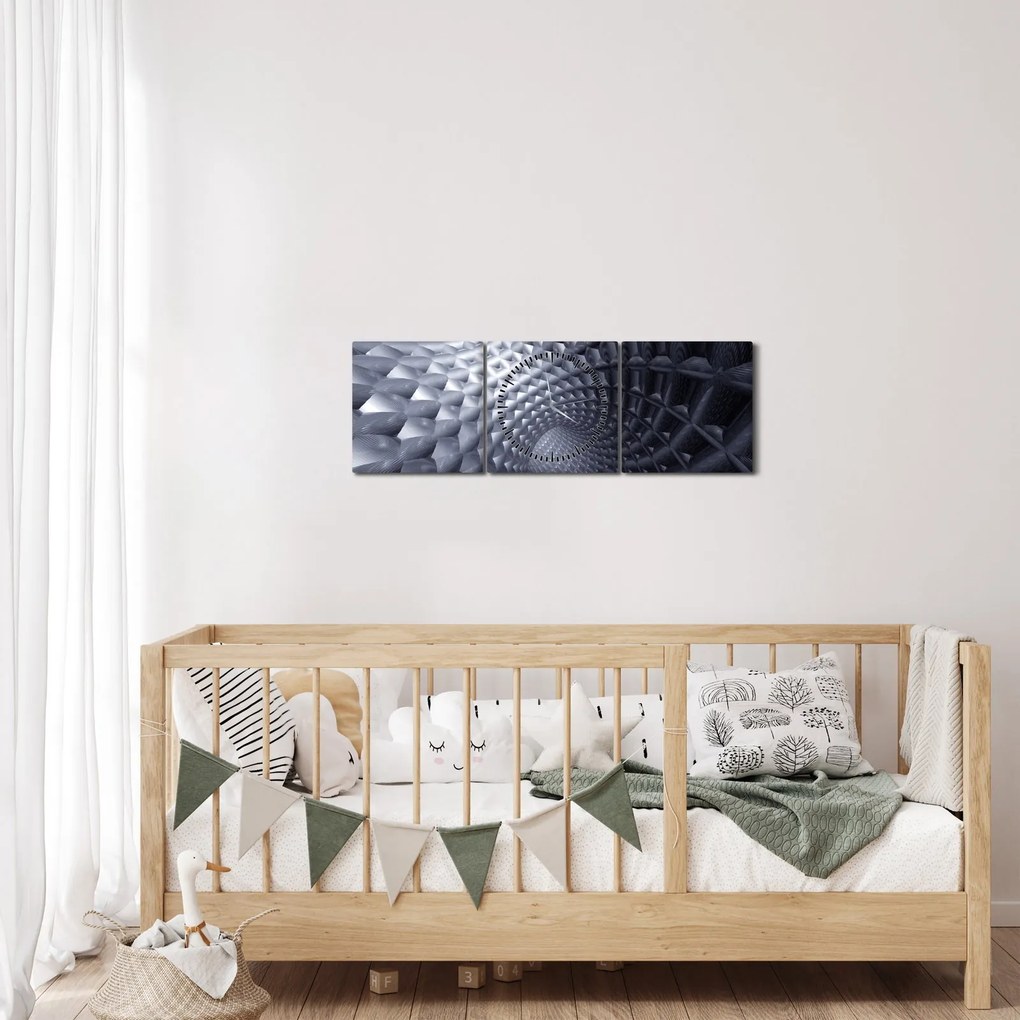 Kép - Absztrakció 3D (órával) (90x30 cm)