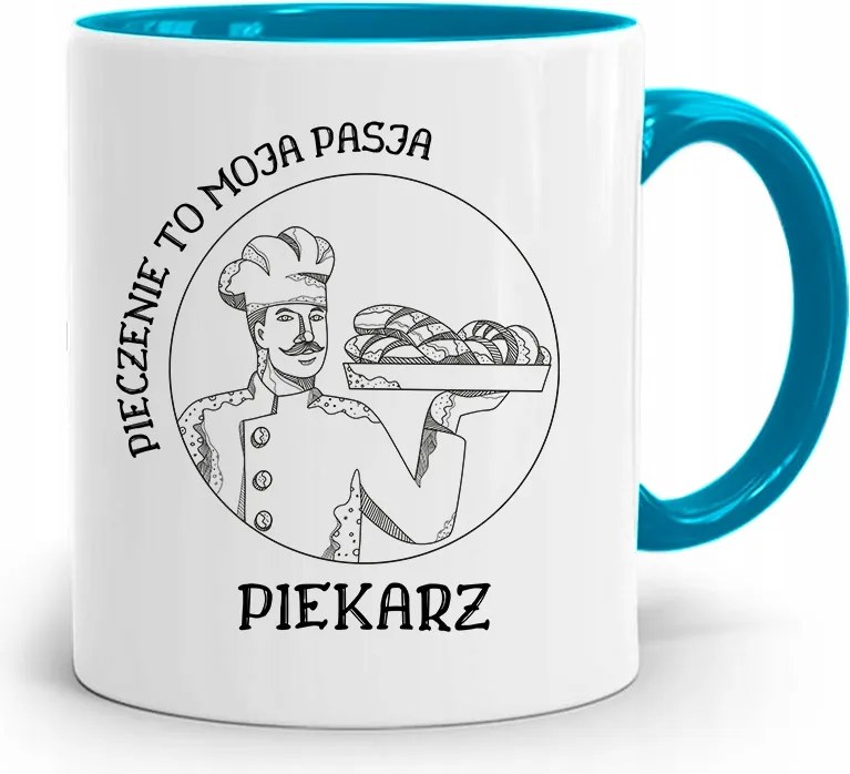 Kék Bögre Ajándék Péknek A Szenvedélyem A fényképes nyomtatás