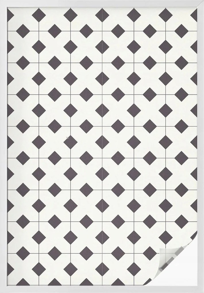 Szélvédőfólia Adatvédelem Ablakra Gyémánt fekete-fehér 100x146 cm