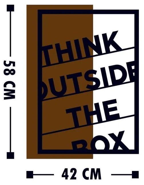 Fa fali dekoráció "Think Outside The Box"