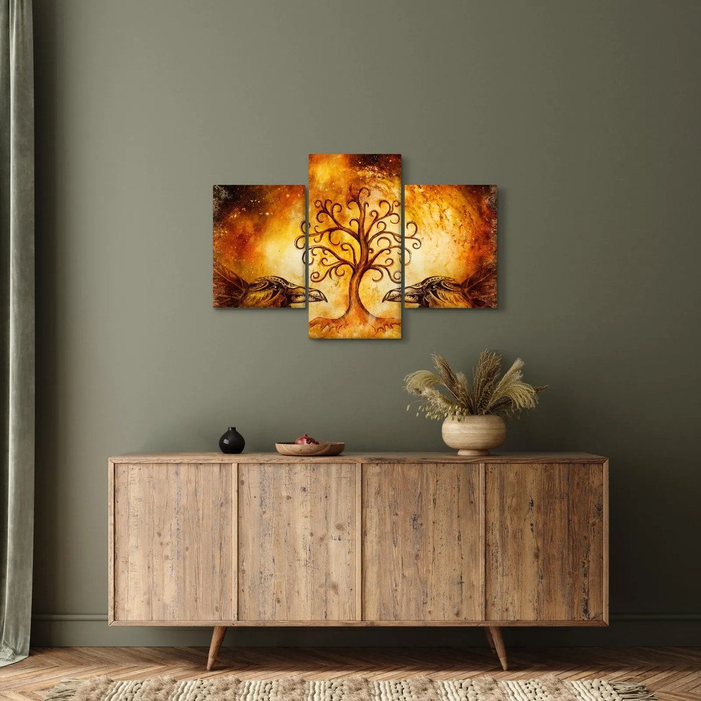 Természetes absztrakt kép fáról (90x60 cm)
