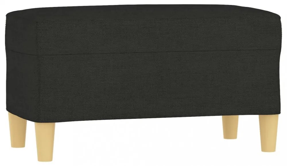 fekete szövet pad 70 x 35 x 41 cm