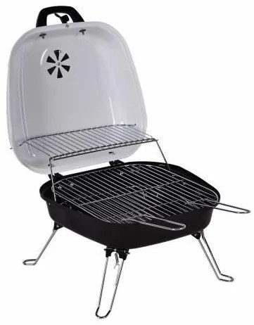 GARTHEN Faszenes hordozható grillsütő fehér