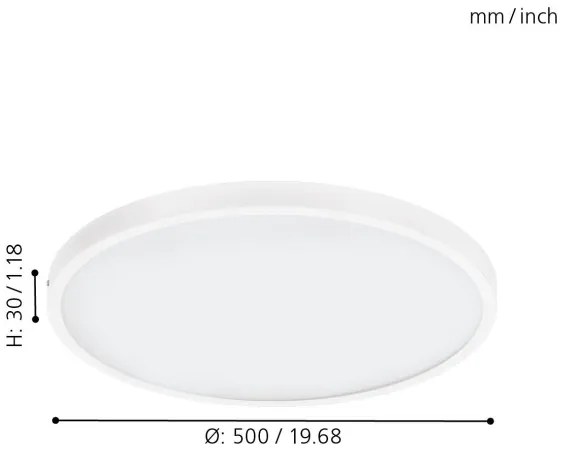 Eglo 97275 - Dimmelhető LED mennyezeti lámpatest FUEVA 1 1xLED/25W/230V