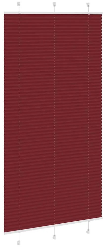 pliszírozott redőny Bordeaux piros 105x200 cm szövetszélesség