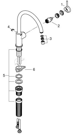 GROHE 31553001 - START CLASSIC mosogató csaptelep, fényes króm
