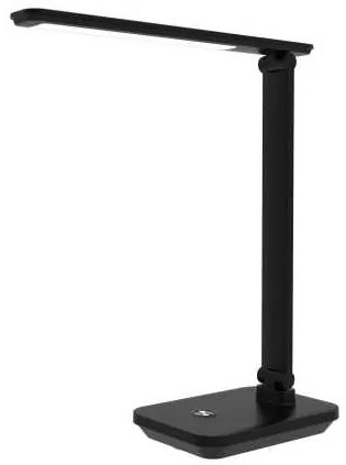 Platinet asztali lámpa 5 W, erős akkumulátor + USB, fekete