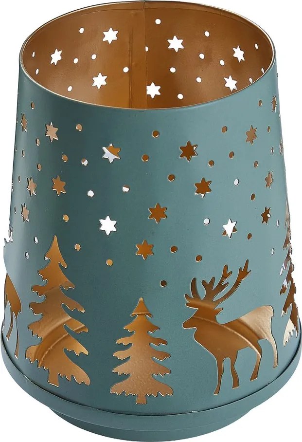 MOUNTAIN LODGE fém lámpás 15 cm , zöld