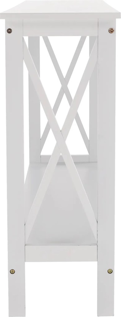 Konzolasztal, fehér, APOLOS