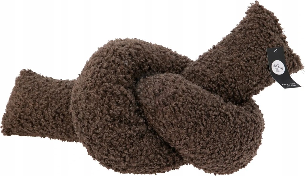 Párnacsomó, báránybőr utánzat 150x12cm, sötétbarna