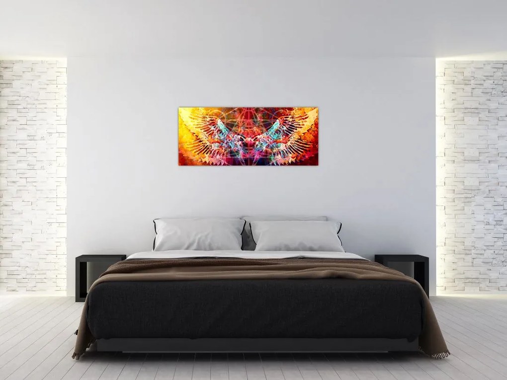 Kép - Merkaba szárnyakkal, absztrakció (120x50 cm)