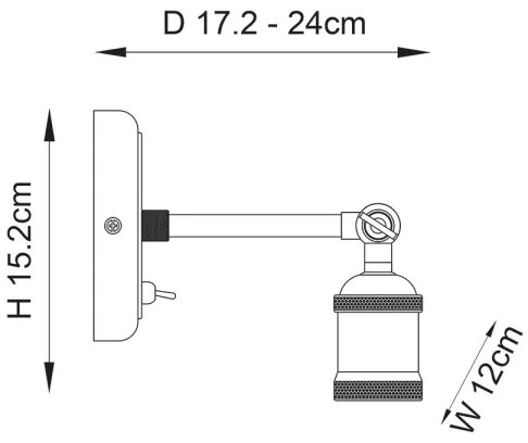 Endon 97245 - HAL fali irányítható spotlámpa 1xE27/10W/230V, sárgaréz
