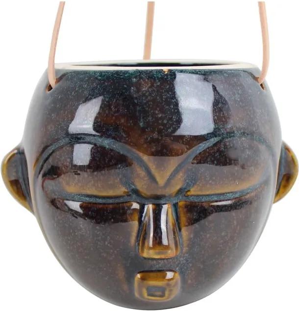 Mask sötétbarna függőkaspó, magasság 15,2 cm - PT LIVING
