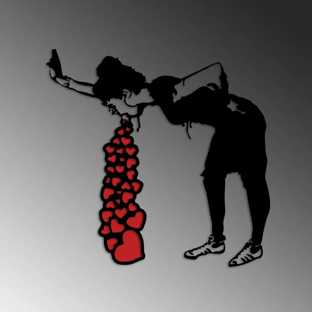 Banksy fém fali dekoráció, 63×61 cm