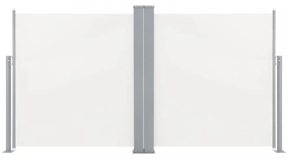krémszínű behúzható oldalsó napellenző 100 x 600 cm