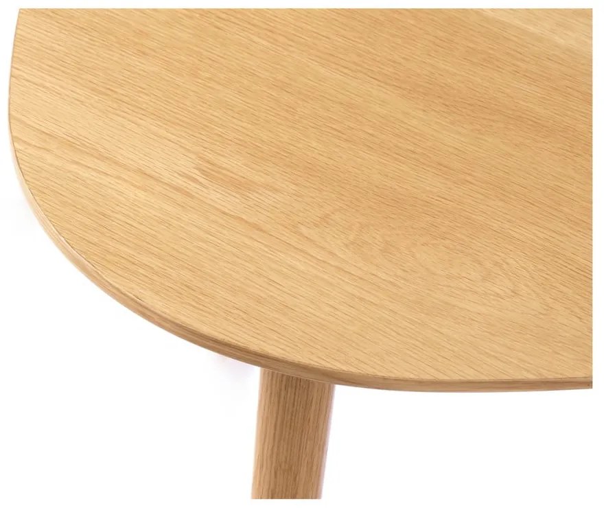 Natúr színű dohányzóasztal szett tölgyfa dekorral 2 db-os 70x100 cm Adda – Unique Furniture