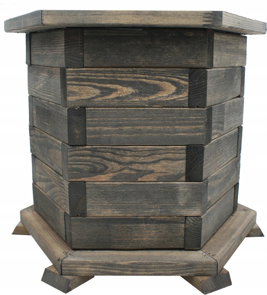 Kerti virágtartó virágágyás antracit fa