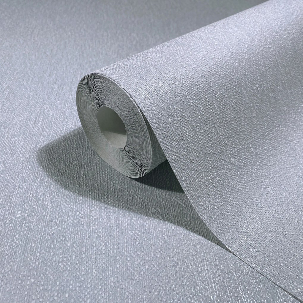 Világoskék, gyöngyházfényű tapéta, szövet szerkezetű tapéta