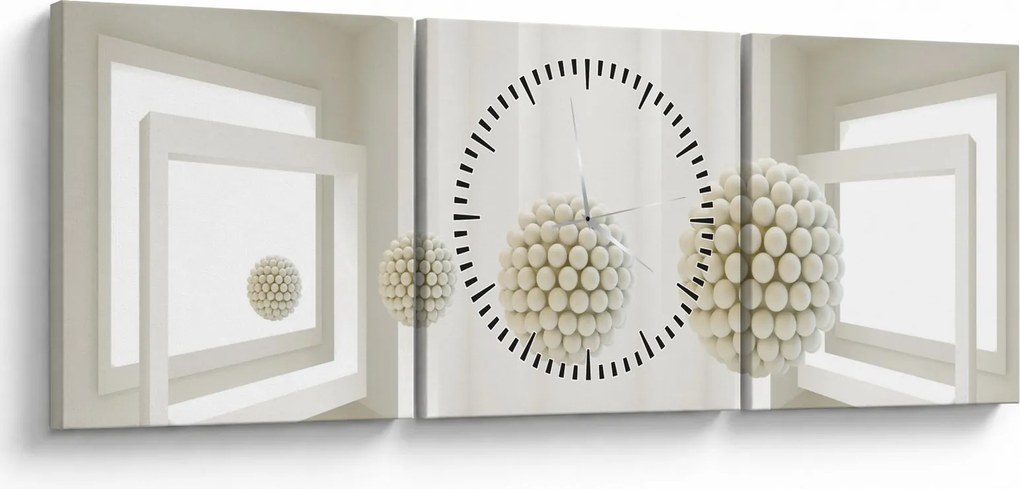Kép - Kilátás belülre - absztrakt (órával) (90x30 cm)