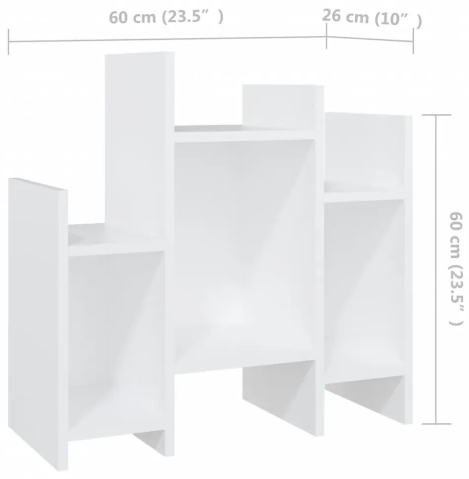 fehér szerelt fa kisszekrény 60 x 26 x 60 cm