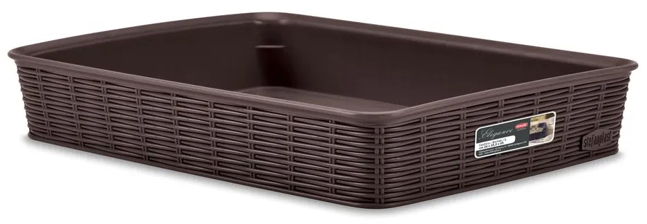 STEFANPLAST Tárolókosár Elegance L, barna