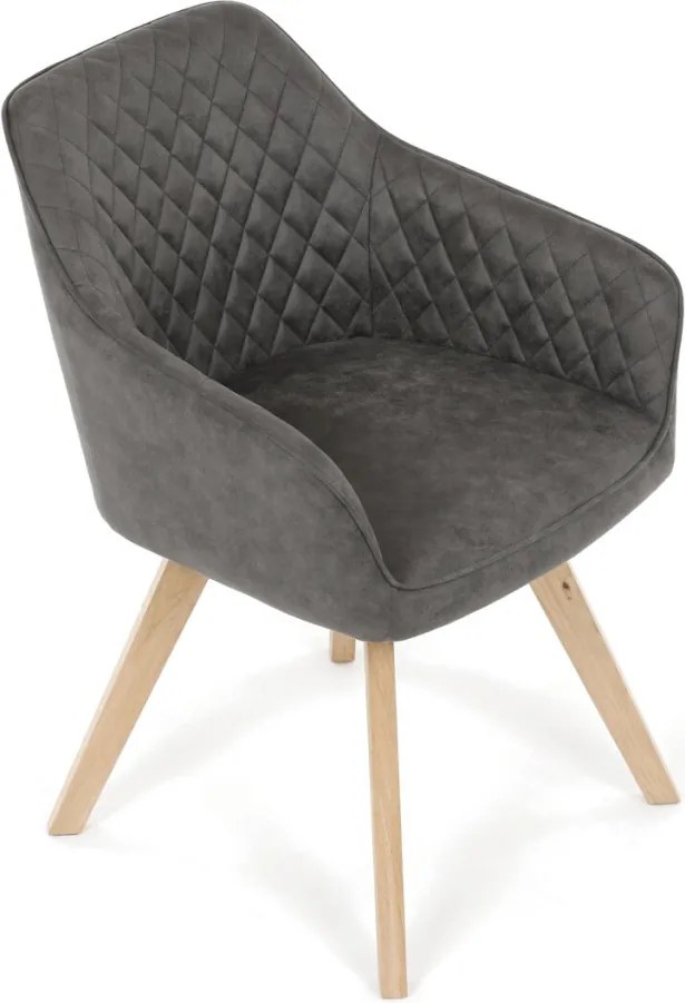 Jídelní židle, černá, látka vintage, DCH-435 BK3