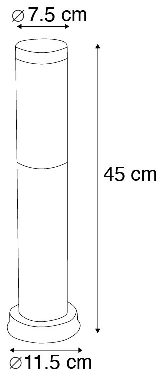 Okos kültéri lámpaoszlop antracit 45 cm Wifi-vel P45 - Rox