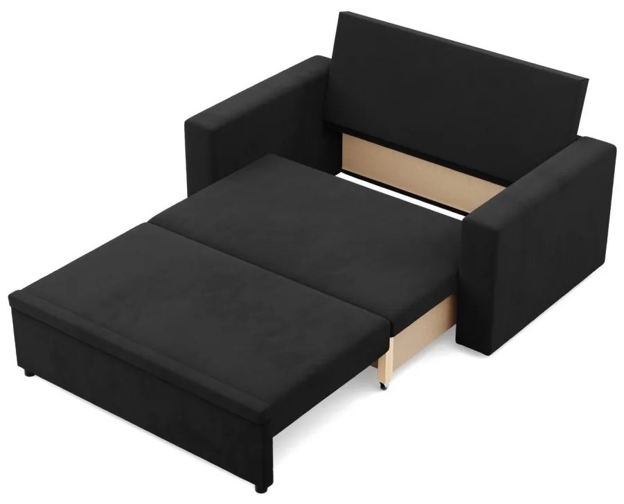 Zeus kanapé, szövet anyag, hab töltet, egyenes kartámasz, fekete