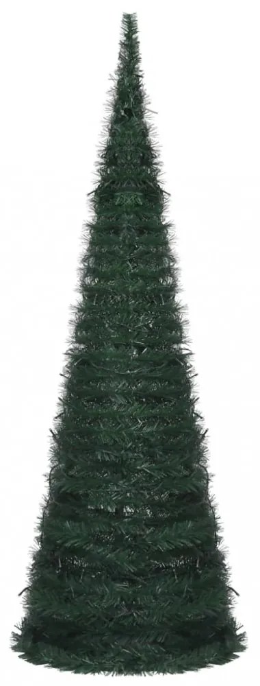 zöld elővilágított pop-up mű zsinórkarácsonyfa 180 cm