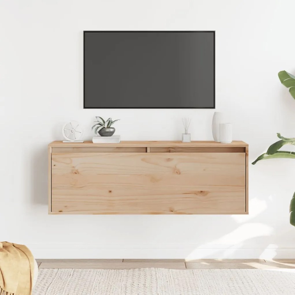 tömör fenyőfa faliszekrény 100 x 30 x 35 cm