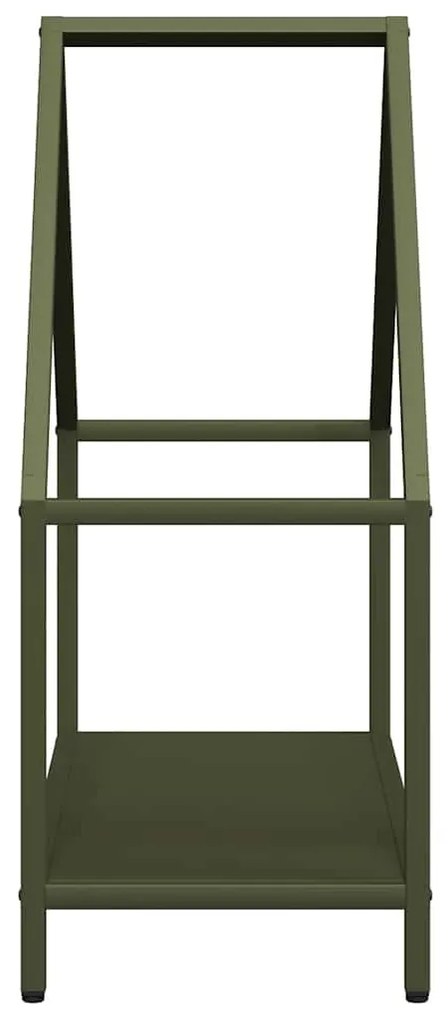 olívazöld hidegen hengerelt acél tűzifatároló 60x25x60 cm