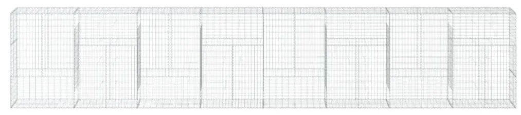 horganyzott vas gabion kosár fedéllel 800 x 50 x 150 cm