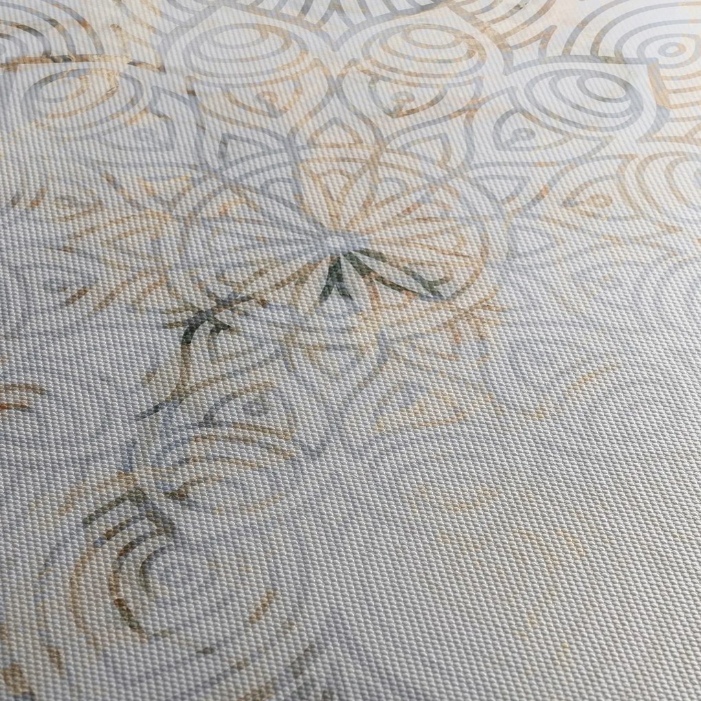 Egy fehér mandala képe (150x105 cm)