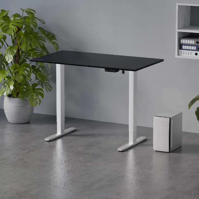 Elektromosan állítható magasságú íróasztal 120x67cm fekete / fehér | LVN System Control Flex+