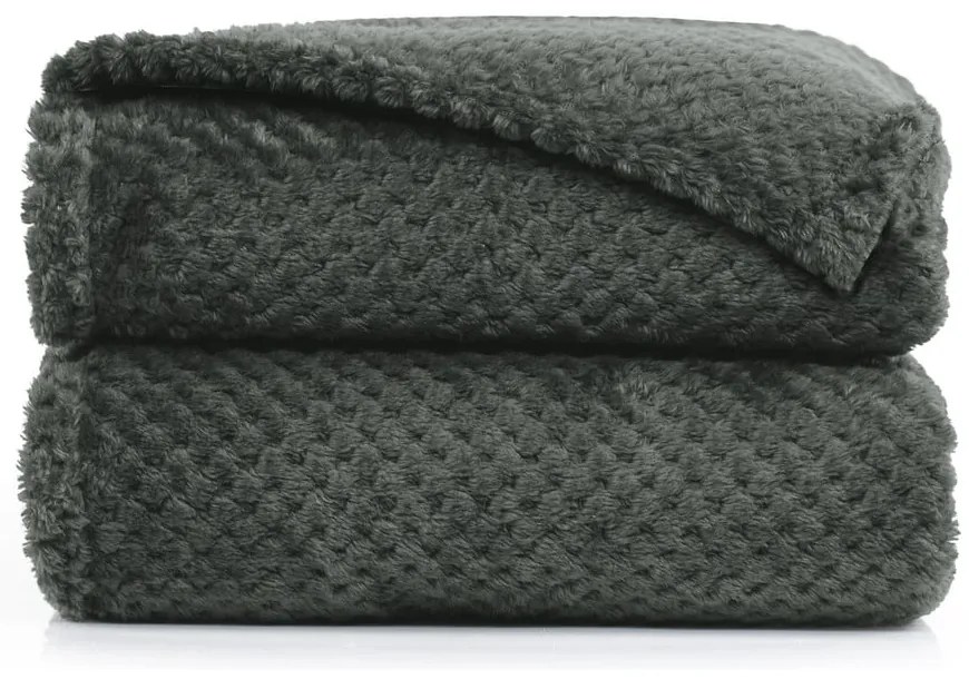 Henry sötétszürke mikroszálas takaró, 210 x 170 cm - DecoKing