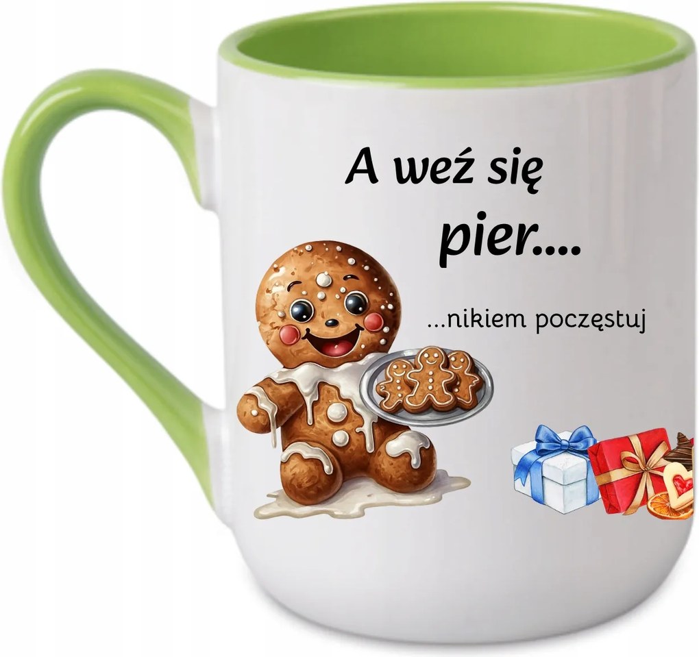 Bögre És a mézeskalács... Karácsonyi ajándék Zöld 330 coffe